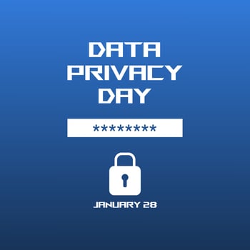 Data privacy day. hidden lock password. Template for poster, cover, web, social media square background vector