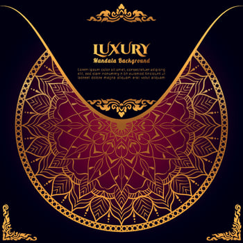 Ornamental luxury mandala pattern background with royal golden arabesque pattern Arabic Islamic east style. Traditional Turkish, Indian motifs. Great for fabric and textile, wallpaper, packaging etc. vector