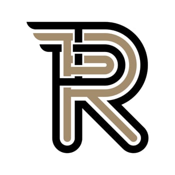 Luxury letter R logo design template vector