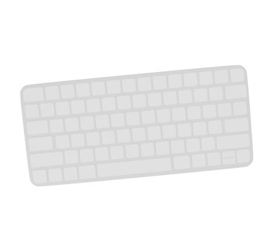 3D modern computer keyboard. 3D rendering png