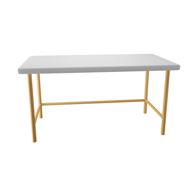 3D white table. 3D rendering png