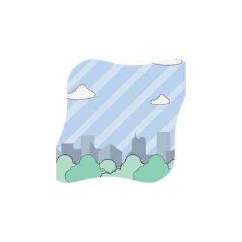 Aesthetic Organic Blobs City Background Shape Cute png