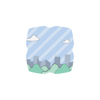 Aesthetic Organic Blobs City Background Shape Cute png