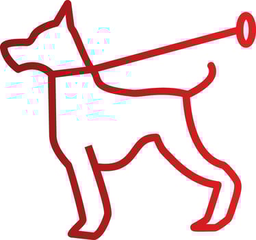 Dog Walking Vector Icon