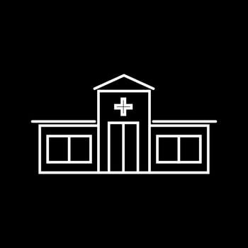 Beautiful Hospital vector line icon