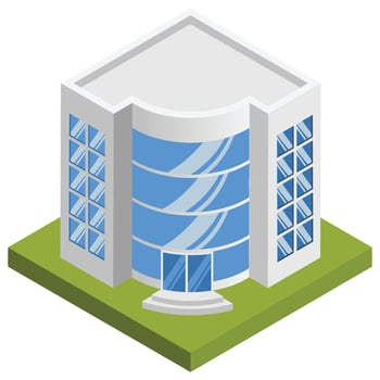 Residential building - Isometric 3D illustration. vector