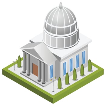 Washington DC - Isometric 3D illustration. vector