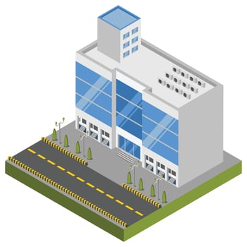 Shopping mall - Isometric 3D illustration. vector