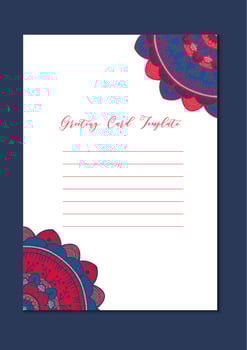 Mandala vintage template card vector