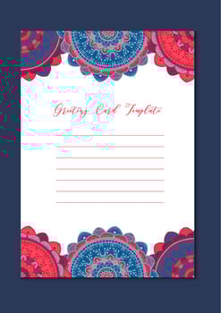 Mandala vintage template card vector
