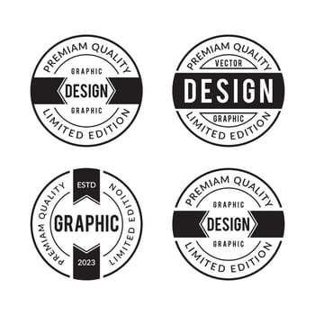 Vintage logo Insignias or Logotypes set. Vector design elements, business signs, logos, identity