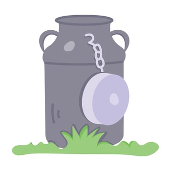 Trendy Milk Can vector
