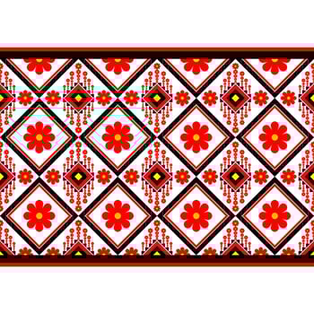 fabric pattern geometric for background rug wallpaper clothing wrap batik fabric embroidery illustration vector beautiful