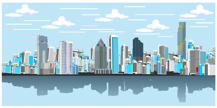 vector illustration bangkok capital city asia number one