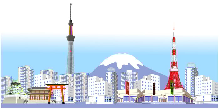 Infographic for Japan Travel Demanding and Challenging Parking Locations vector