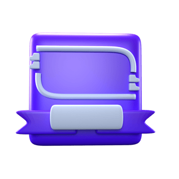 3D icon bubble chat social media isolated png