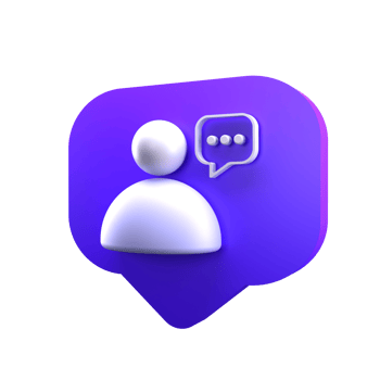 3D icon comment social media isolated png