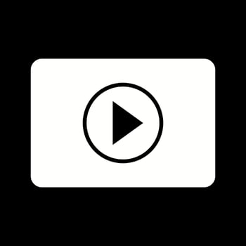 Beautiful Video Player Glyph Vector Icon