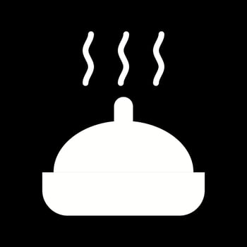 Beautiful Hot Food Glyph Vector Icon