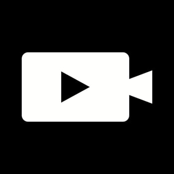 Beautiful Video Camera Glyph Vector Icon