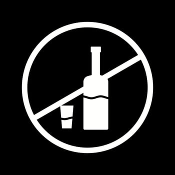 Beautiful No Drink Glyph Vector Icon