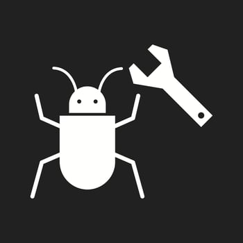 Beautiful Debug Vector Glyph icon