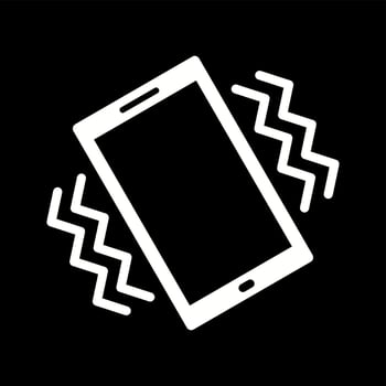 Unique Vibration Mode Vector Glyph Icon