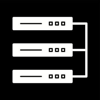 Unique Data Center Vector Glyph Icon