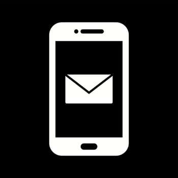 Unique Messaging App Vector Glyph Icon