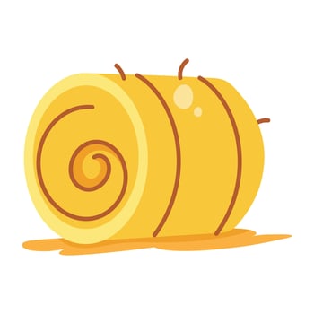 Trendy Hay Roll vector