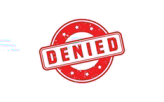 DENIED stamp rubber with grunge style on white background vector