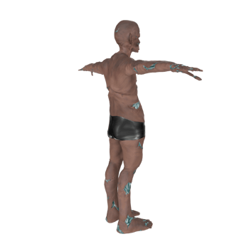 3D Rendering Of Zombie Man png