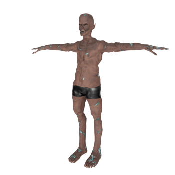 3D Rendering Of Zombie Man png