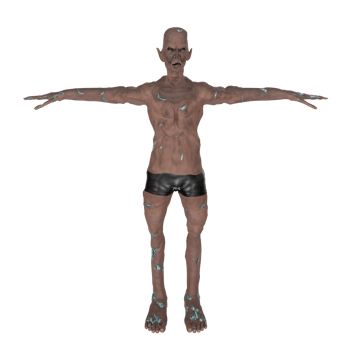3D Rendering Of Zombie Man png