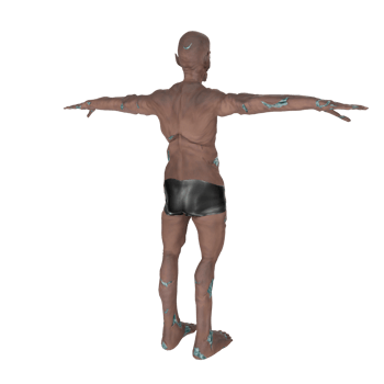 3D Rendering Of Zombie Man png