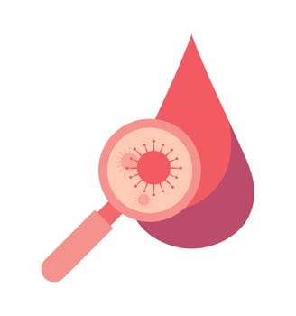 drop blood virus AIDS vector