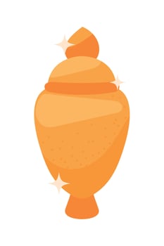 golden pot with jewelry vector