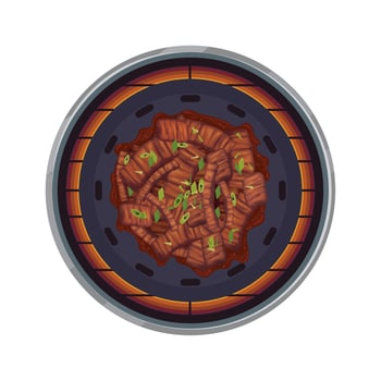korean food top view vector