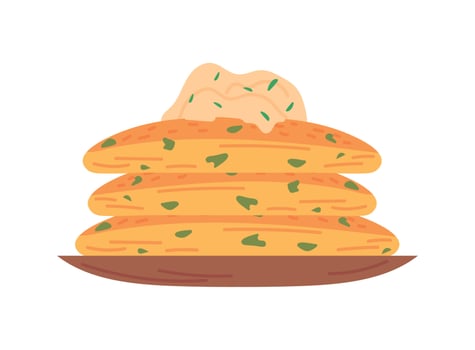 vegetarian pancakes icon vector