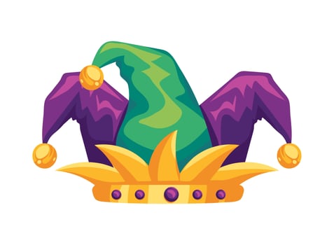 joker hat mardi gras vector
