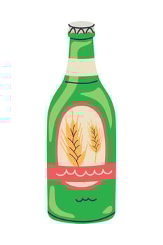beer bottle beverage vector
