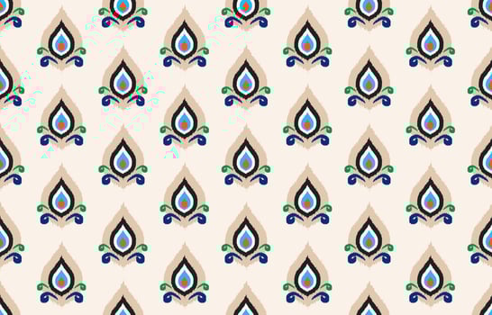 Ethnic pattern ikat seamless. Geometric Tribal African Indian traditional embroidery vector background. Aztec fabric carpet batik ornament chevron textile decoration wallpaper