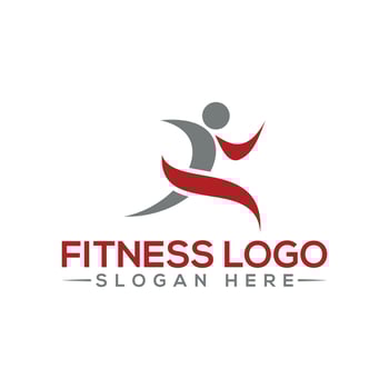 Fitness logo design with vector format.