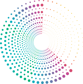 Round dot comic gradient trendy decorative abstract background website template png