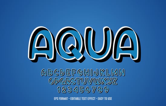 3d editable text effect Free vector