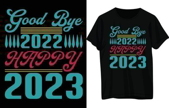 Happy New Year T-Shirt Design vector