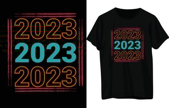 Happy New Year T-Shirt Design vector