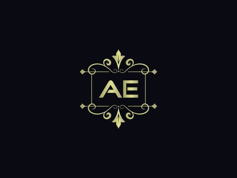 Initial Ae Logo Icon, Unique Ae Luxury Letter Logo Design vector