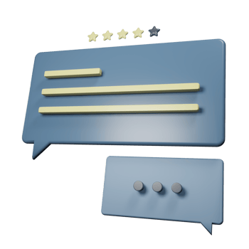 3D Online Messaging with Stars Rating png