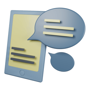 3D Smartphone with Text Message png